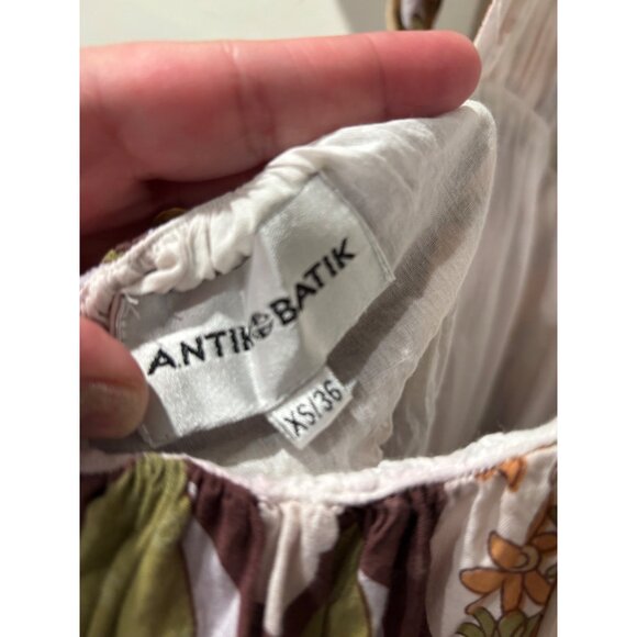 Antik Batik Bahia Cutout Ruffle Maxi Dress With Square Neckline  Adjustable Back - Picture 10 of 14